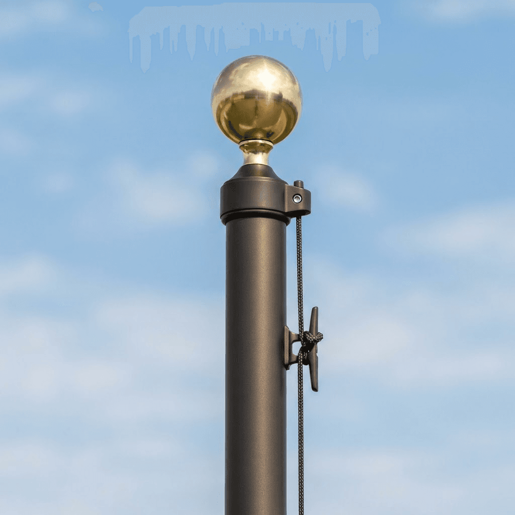 Bronze finish aluminum flag pole