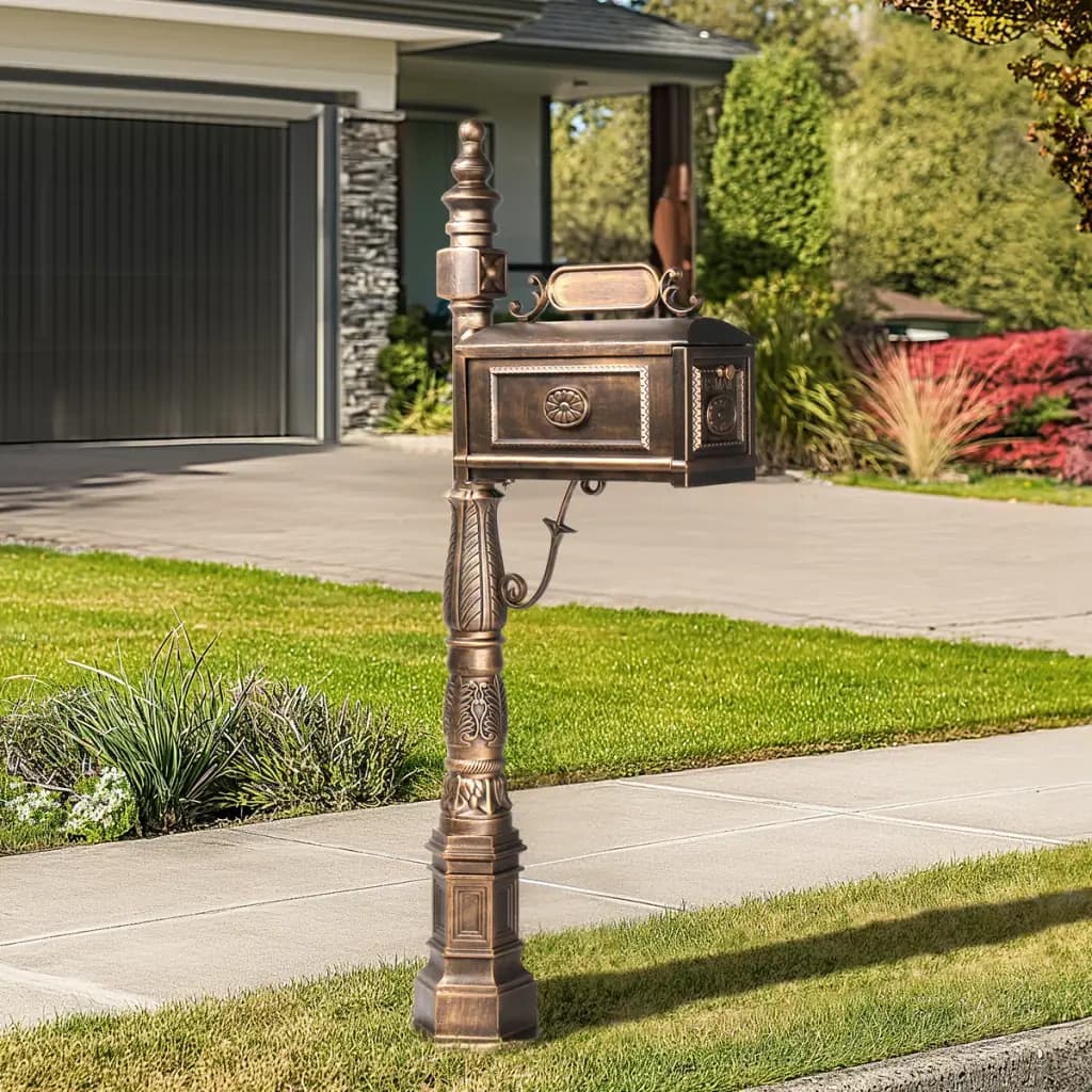Decorative Premium Post mailbox installation example