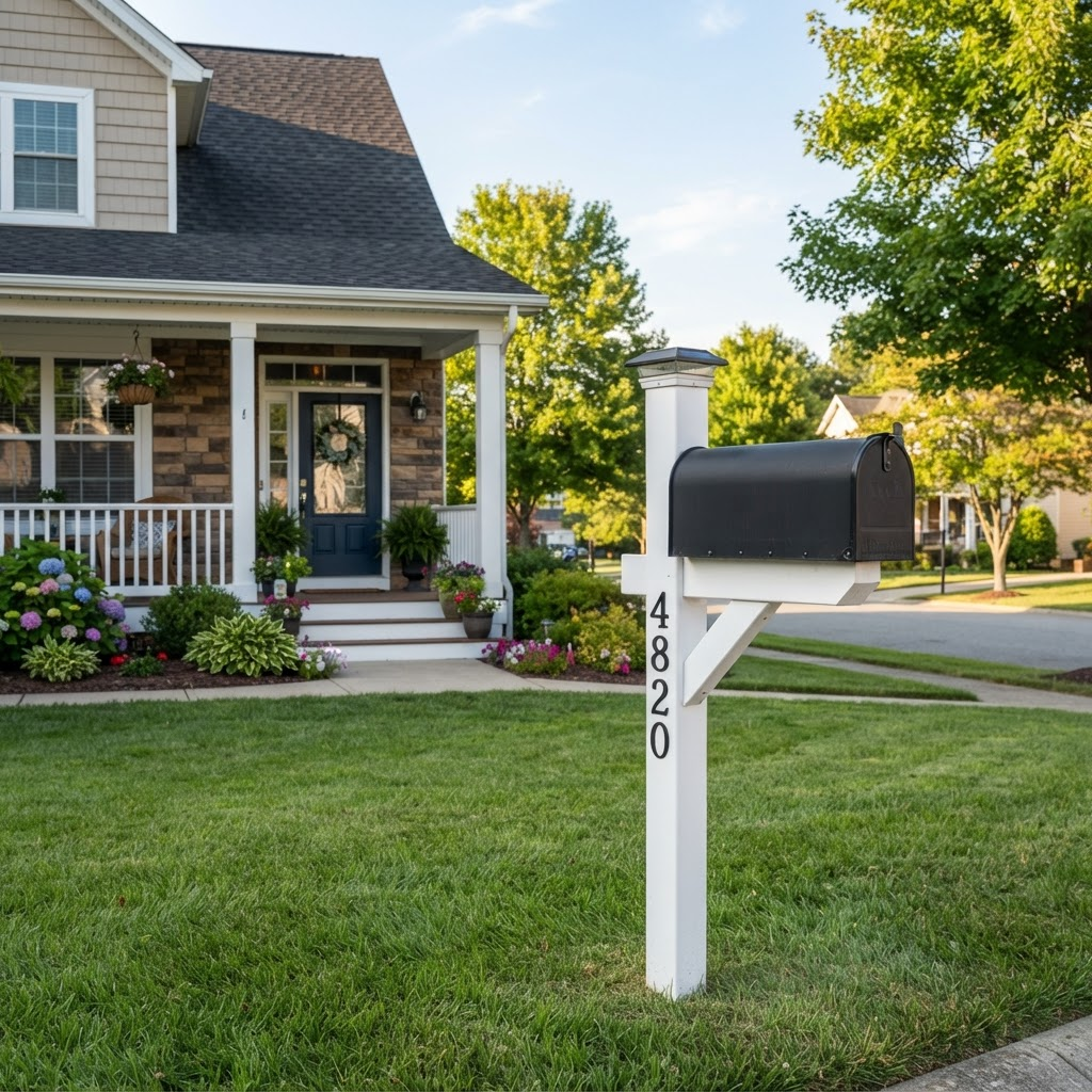 Mailbox at a suburban neighborhood home